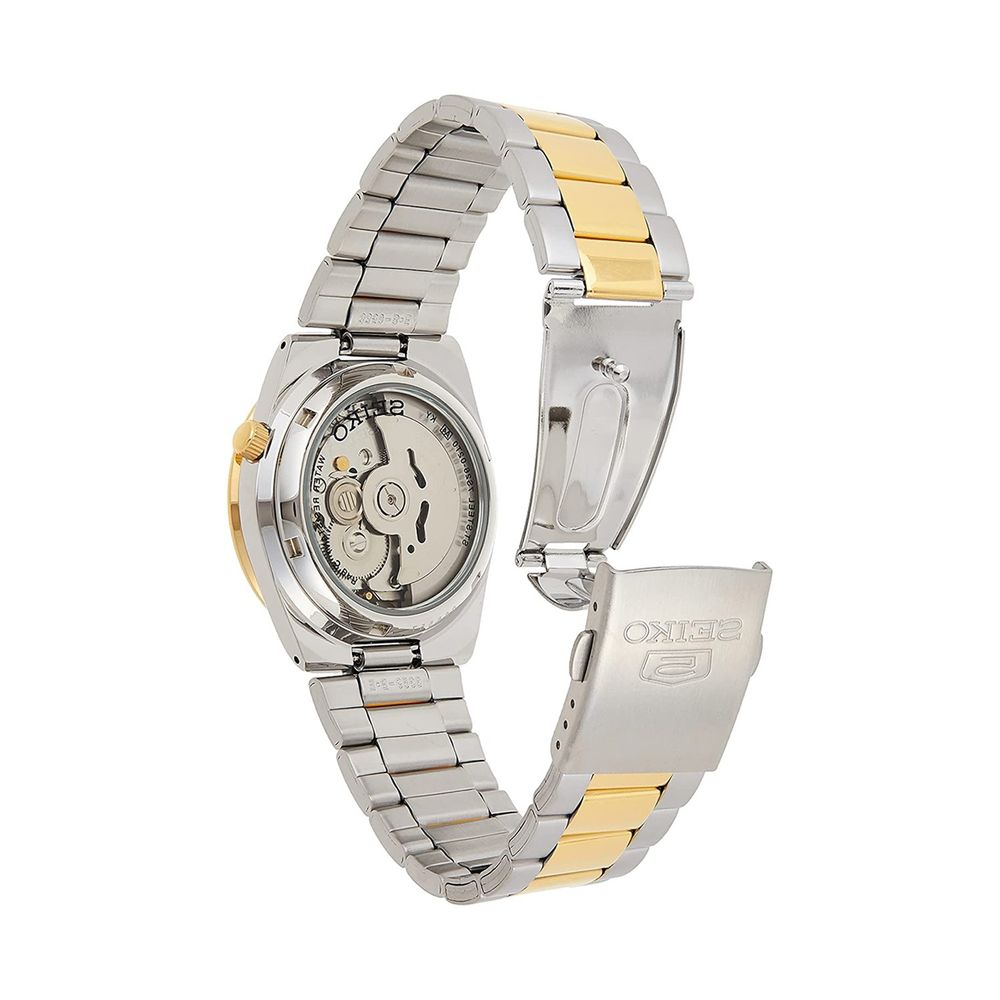 Automatic White Dial Two Tone Gold/Silver Stainless Steel Mens Watch