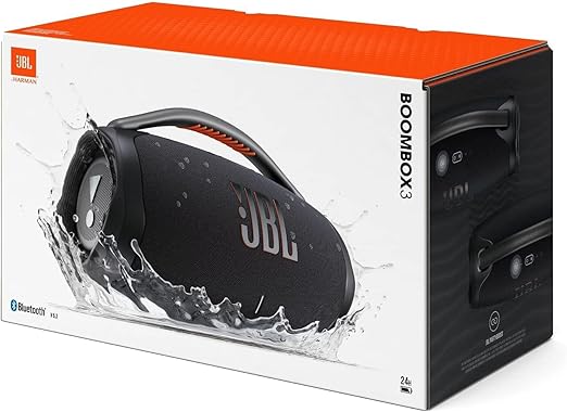 JBL Boombox 3 Portable Speaker, Massive Signature Pro Sound, Monstrous Bass