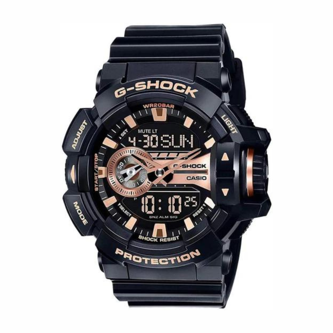 G-SHOCK GA-400GB-1A4DR Analog-Digital Black & Rose Gold Men's Watch